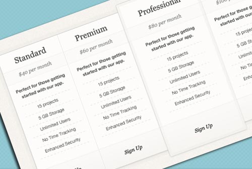 Simple Pricing Table