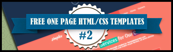 13+ Free One Page HTML/CSS Templates Part2