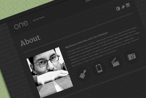 One Page Web Resume - Free One Page HTML Template