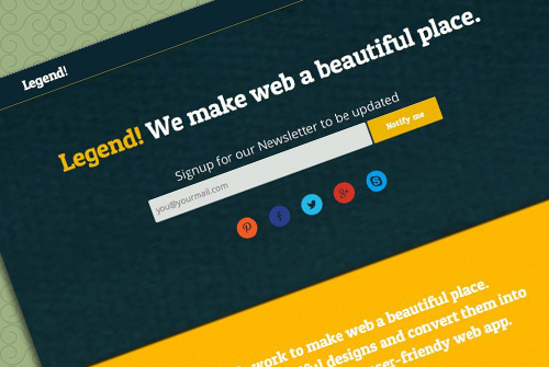 Legend - Free One Page HTML Template